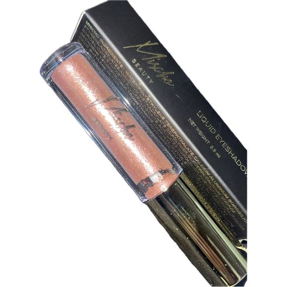 Mischo Beauty Liquid Eyeshadow Cream/Gold Pink Gold Glitter 3.5ml NIB - Picture 5 of 12